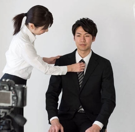 撮影前の身だしなみチェック